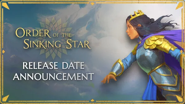 The Queen beside Order of the Sinking Star release-announcement artwork.